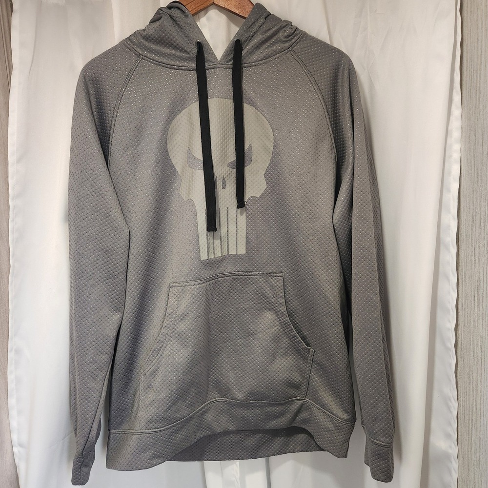 The Punisher MARVEL Mens HOODIE Sweatshirt Size Large Grey